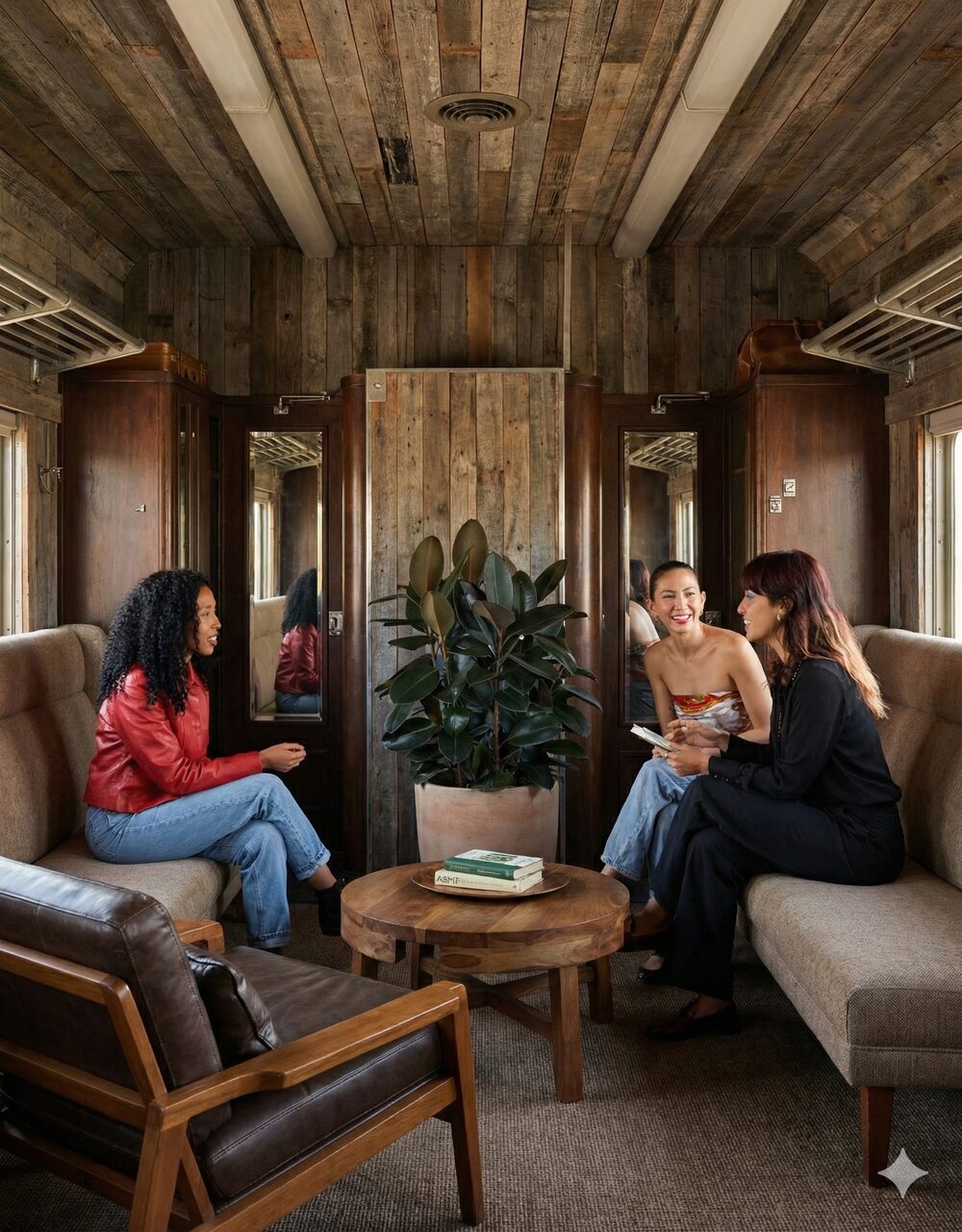 Private lounge car interior