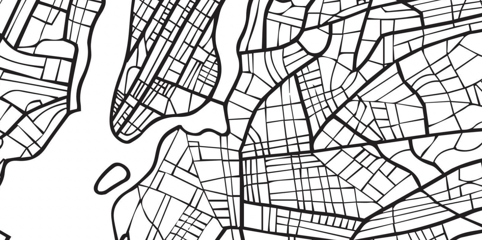A line map of New York City