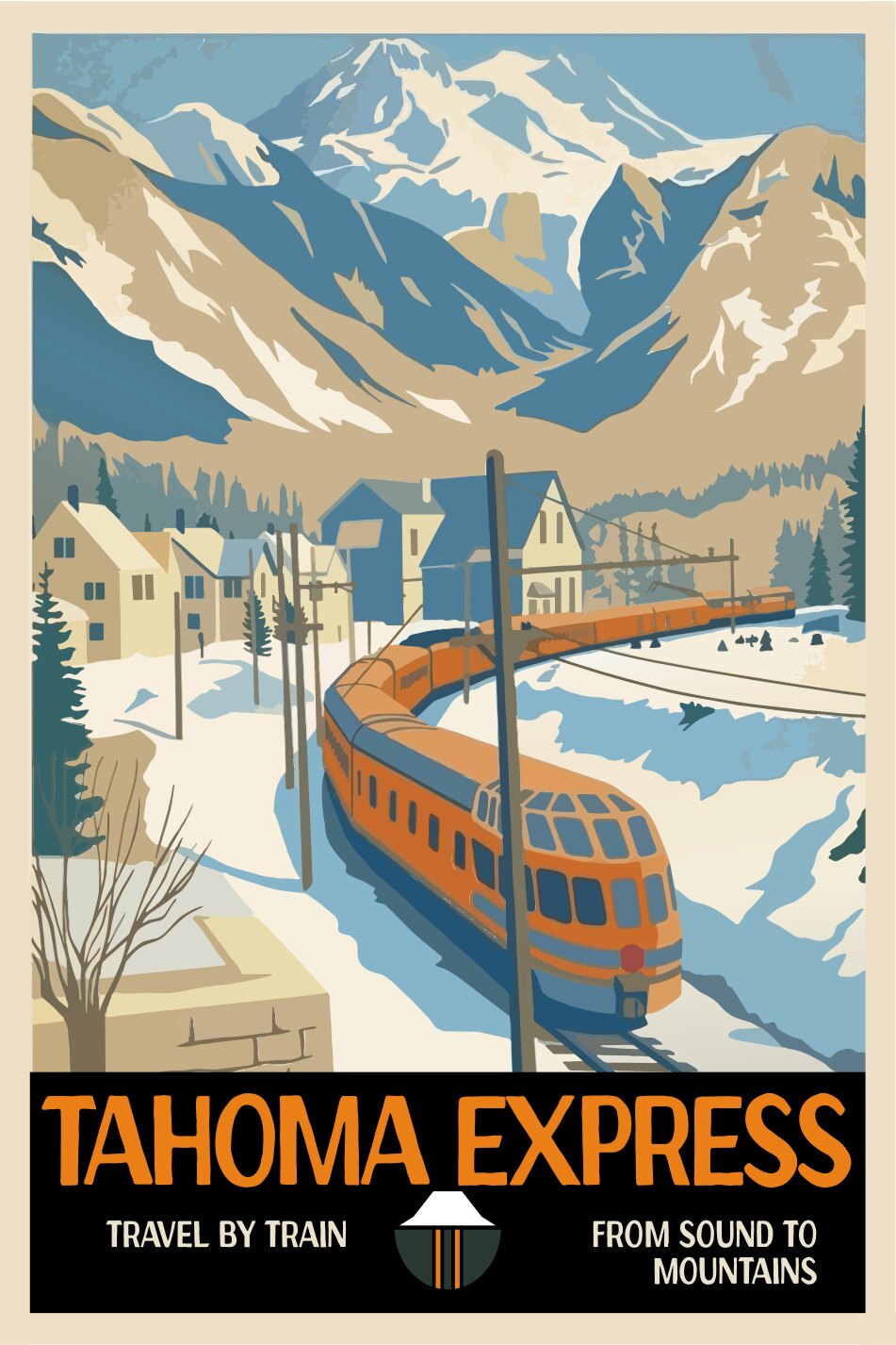 Tahoma Express travel poster